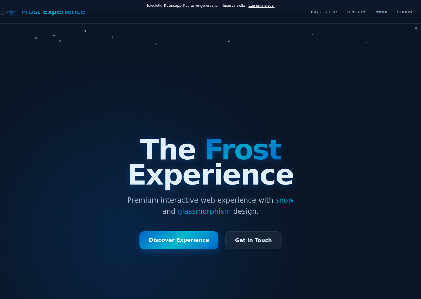Frost Experience